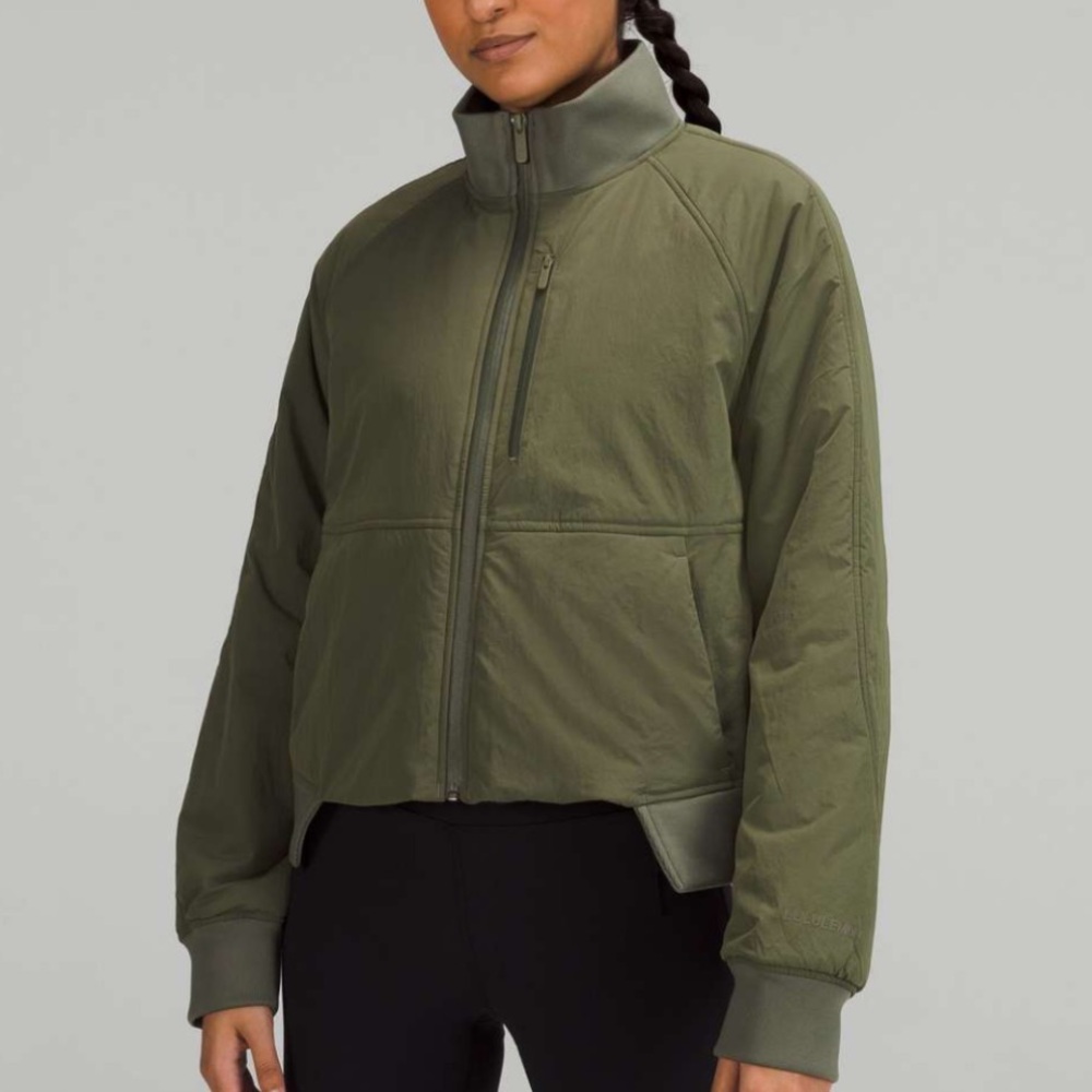 lululemon athletica Olive Green Bomber Jacket